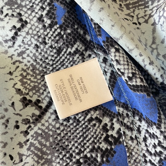 EQUIPMENT Blue Print Silk Blouse - Picture 3 of 4